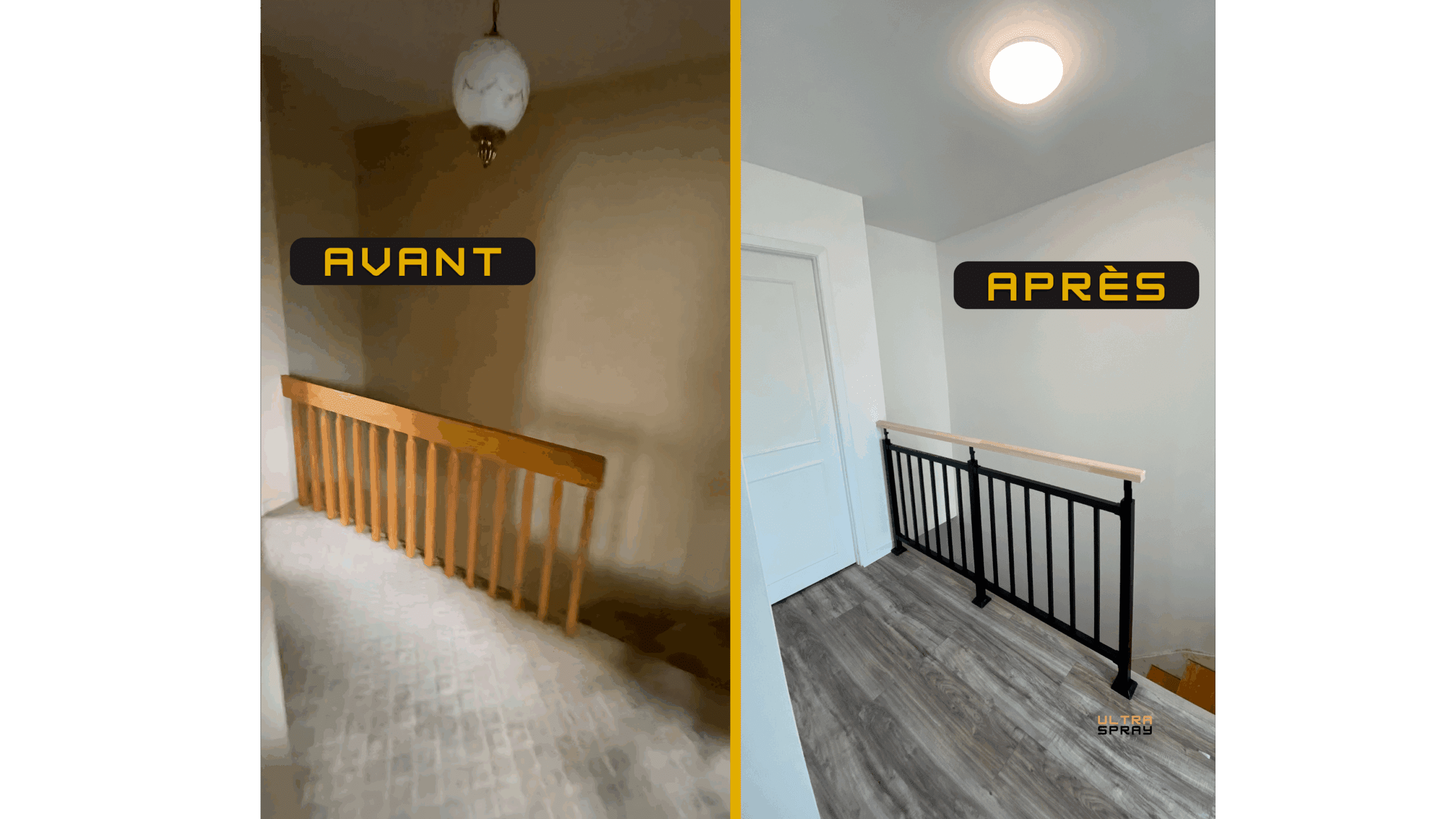 Modern house stairs warm neutral tones